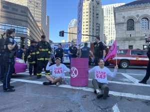 Protest Disrupts Traffic In Boston S Copley Square Ahead Of Fossil Fuel Forum