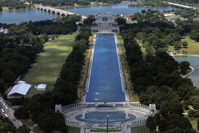 Reflecting Pool Vandalized