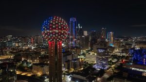 Reunion Tower Lights Up For World Cup
