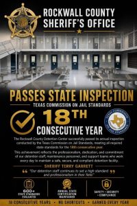 Rockwall County Detention Center Passes State Inspection