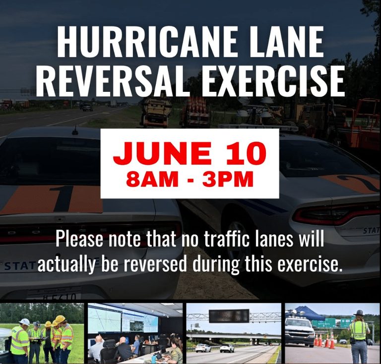 Sc Hurricane Evacuation Drill Underway