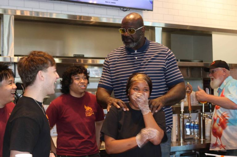 Shaquille O Neal Visits Big Chicken In Renton