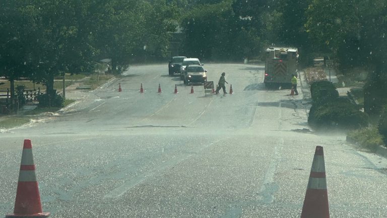 Sinkhole Closes Road In Colorado Springs