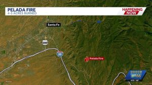 Small Wildfire Burning Southeast Of Santa Fe
