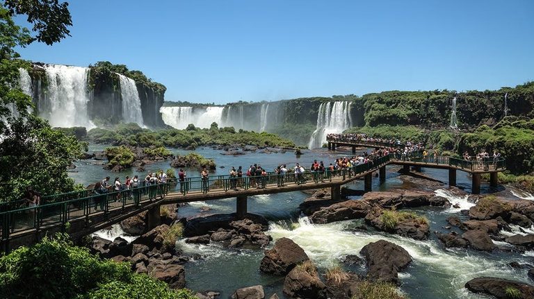 Tourist Risks Life At Iguazu Falls