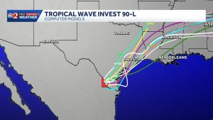 Tropical Wave Invest 90 L May Bring Rain To Texas Louisiana