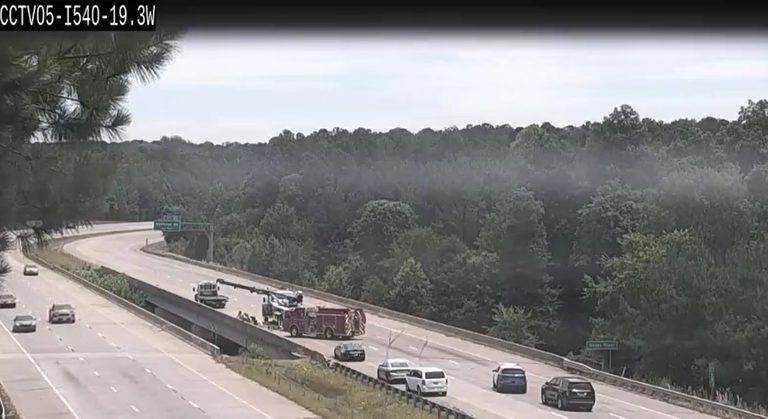 Truck Falls Off I 540