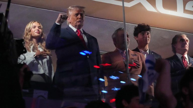 Trump Attends Nba Finals At Msg