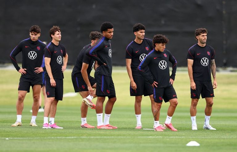 Us Soccer Team Prepares For World Cup Match