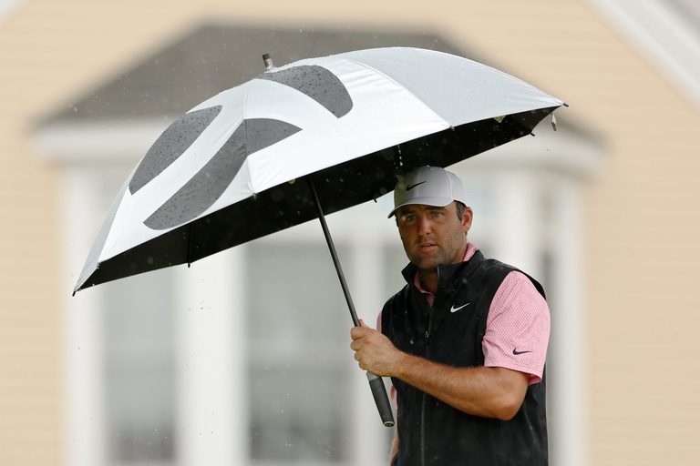Weather Suspends Play At Travelers Championship