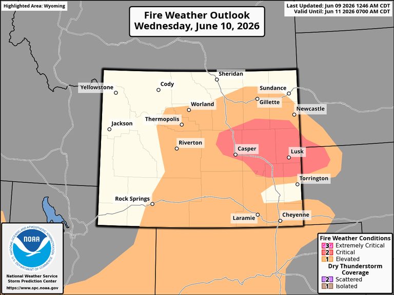 Wyoming Fire Danger High
