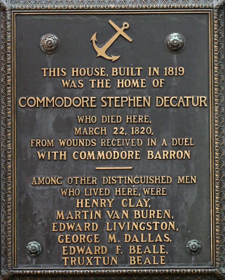 Decatur House on Lafayette Square — Washington D.C.