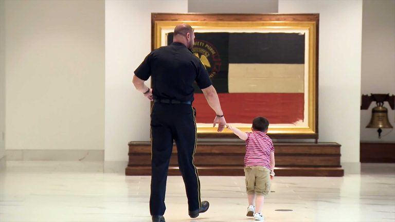 4 Year Old Collects Police Patches For Recovering Deputy