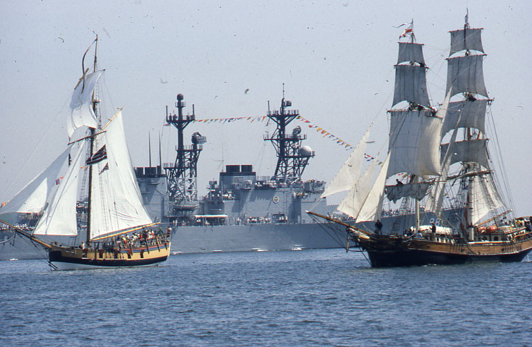 Boston Harbor Comes Alive as Tall Ships from Around the World Sail In for America's 250th