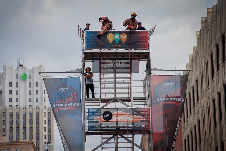 Akron Firefighters Test Endurance
