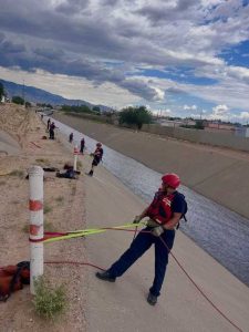 Albuquerque Fire Rescue Conducts Swift Water Rescue