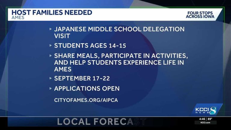 Ames Seeks Host Families
