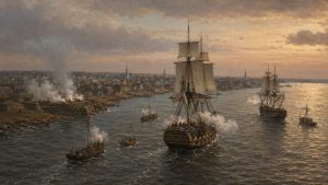 British Warships Test American Defenses In 1776