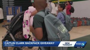 Caitlin Clark Foundation Gives Away Backpacks