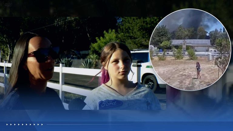 California Neighbors Try To Save Home From Brush Fire
