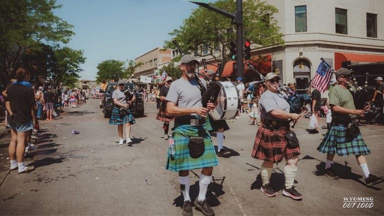 Casper Parade Day Features Bagpipers