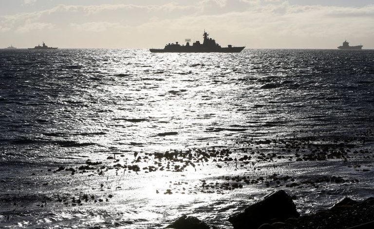 China Russia Navies Hold Joint Drills