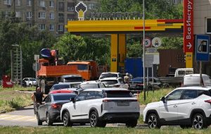 Cossacks Help Maintain Order At Russian Petrol Stations