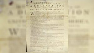 Declaration Of Independence Printed