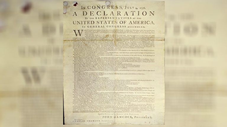 Declaration Of Independence Printed