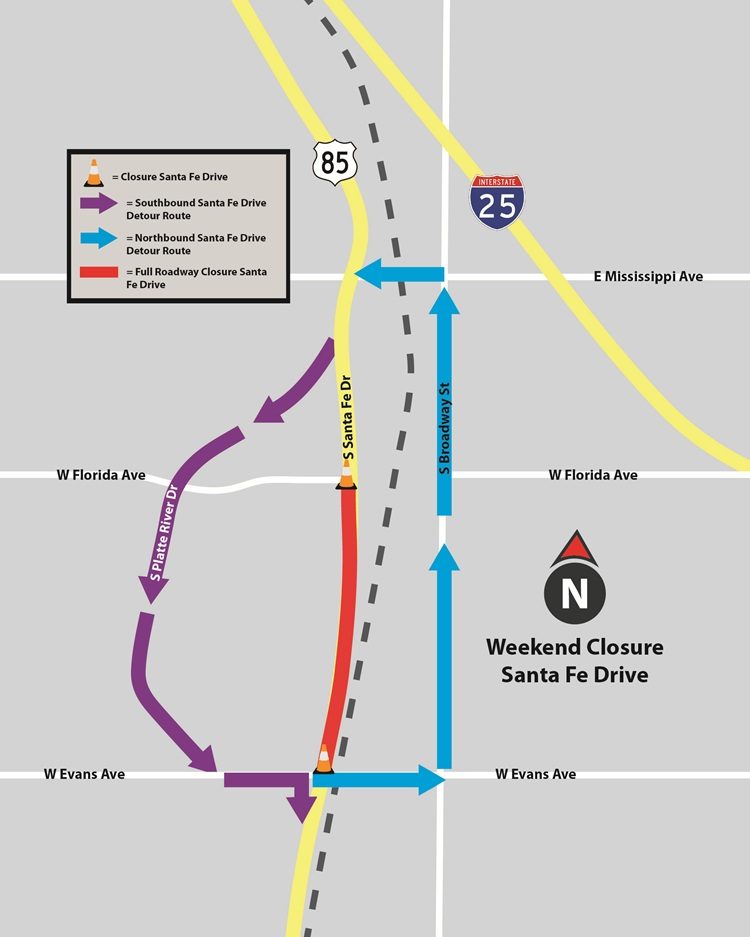 Denver S Santa Fe Drive Closure
