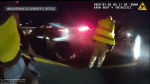 Deputy Officer Escape Injury In Freeway Crash