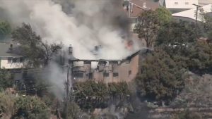Eagle Rock Brush Fire Destroys Home