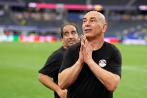 Egypt Coach Waves Palestinian Flag