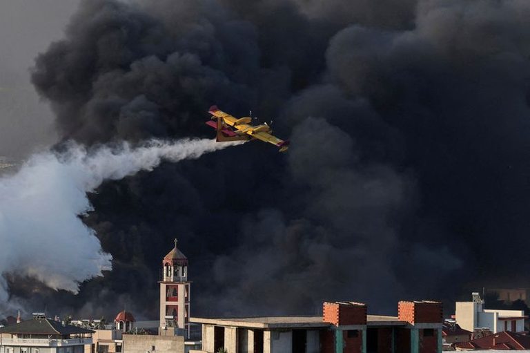 Fire Breaks Out At Greek Business Site