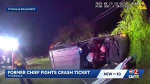 Fired Police Chief Fights Crash Ticket