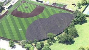 Fireworks Spark Blaze At Dallas Baseball Field