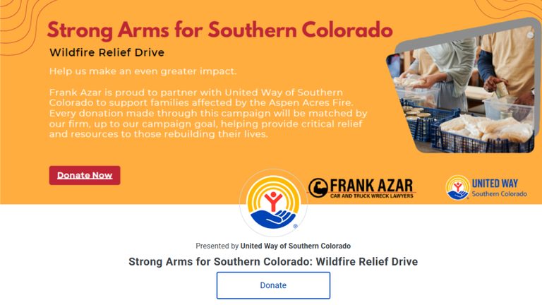 Frank Azar Associates Launches Wildfire Relief Drive