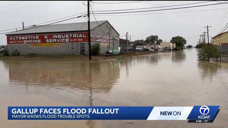 Gallup Faces Flooding Water Pipe Break