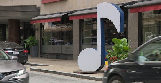Giant Musical Notes Appear In Louisville