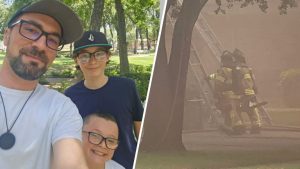 Grapevine Firefighters Aid Family After Duplex Fire