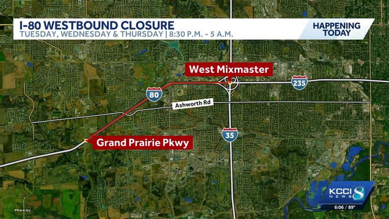 I 80 Overnight Closures In Des Moines Metro