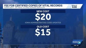 Iowa Raises Vital Records Fees