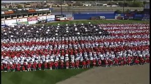 Iowans Unite To Form Massive American Flag
