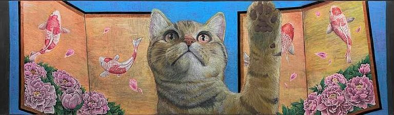 Japanese Students Create Art On Blackboards