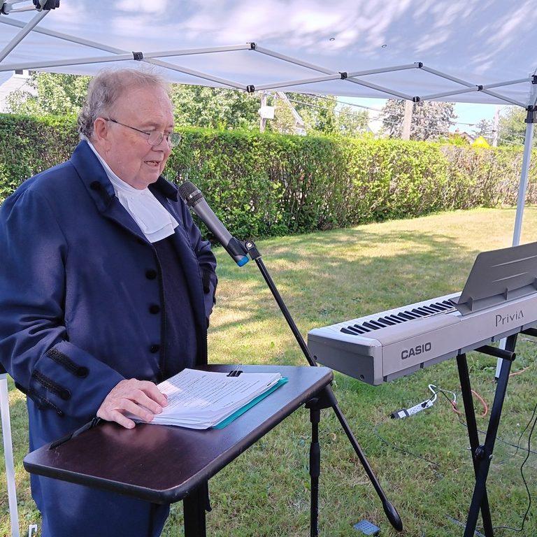 John Adams Reenactor Performs At Pardee Morris House