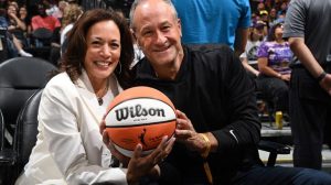 Kamala Harris Speaks At La Sparks Game