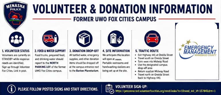 Menasha Sets Up Volunteer Center