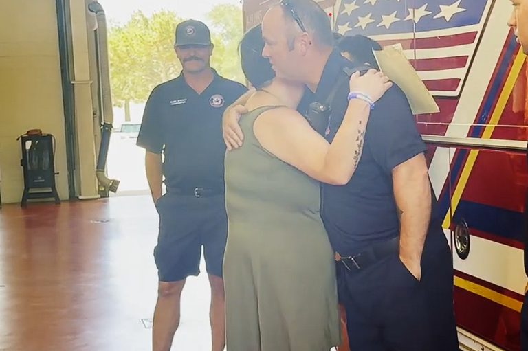 Midwest City Firefighters Reunite With Rescued Woman