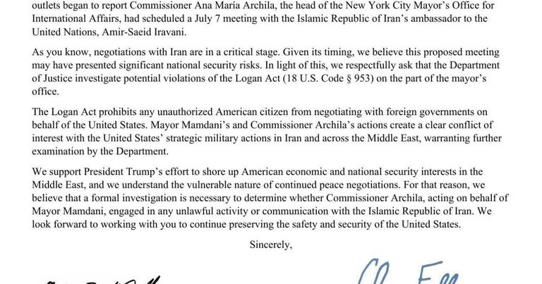 Nyc Mayor S Iran Meeting Sparks Probe Request