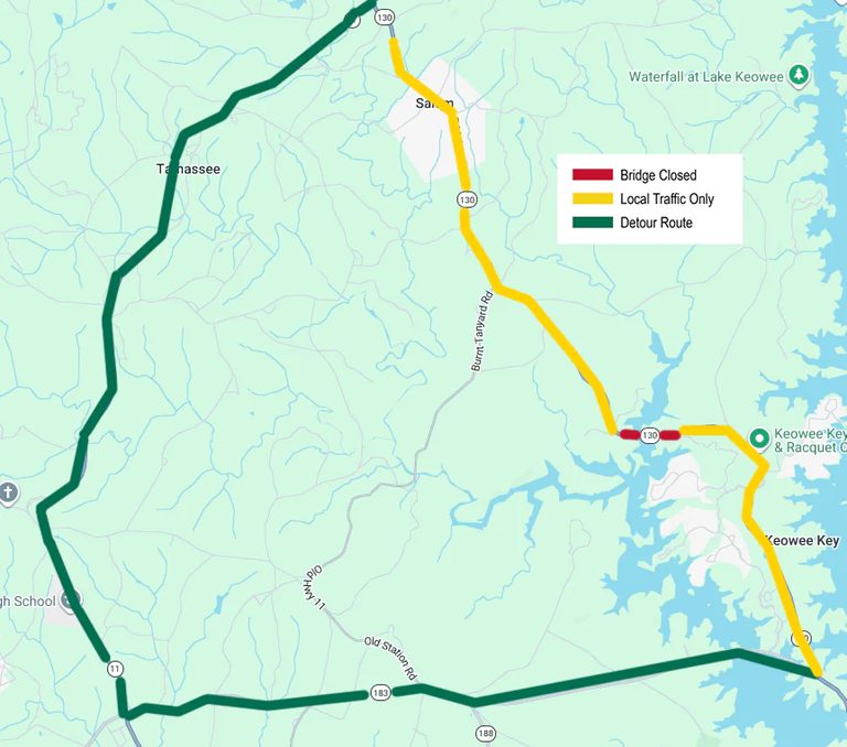 Oconee County Bridge Closure